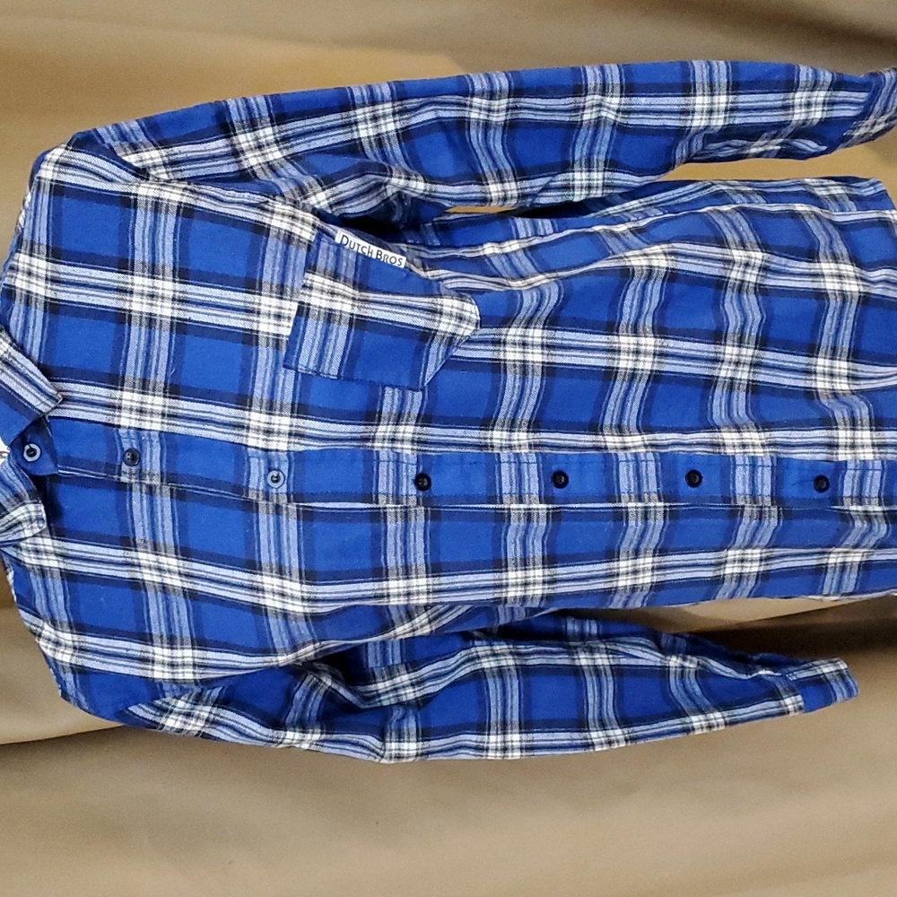 Dutch Bros Flannel button down shirt Small